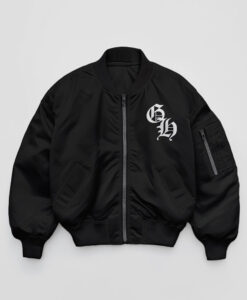 GH Bomber Jacket with Zipper Black